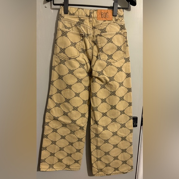 BDG Tan and Black Patterned Flare Jeans - Picture 4 of 9